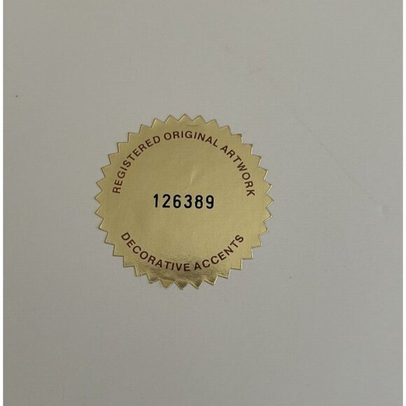 Vtg Original Thick Texture Oil Painting Tropical Fish Brass Frame 20" Registered - Picture 13 of 13